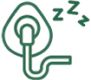 Sleeping dental patient icon with Z's indicating rest or anesthesia during dental procedure.
